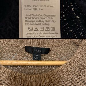 J-Crew - linen sweater - tan - Size M